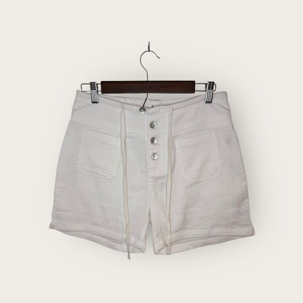 Sundance‎ White Gauze Cotton Shorts Drawstring Size XS NWOT